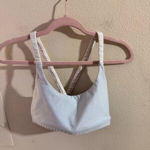 White Fox Active Light Blue Cross Back Sports Bra Large